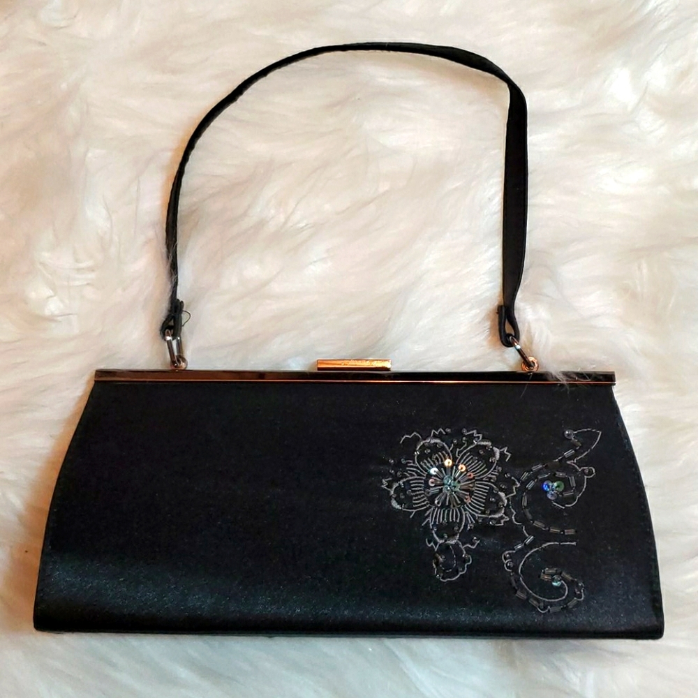 Vintage black clutch evening bag